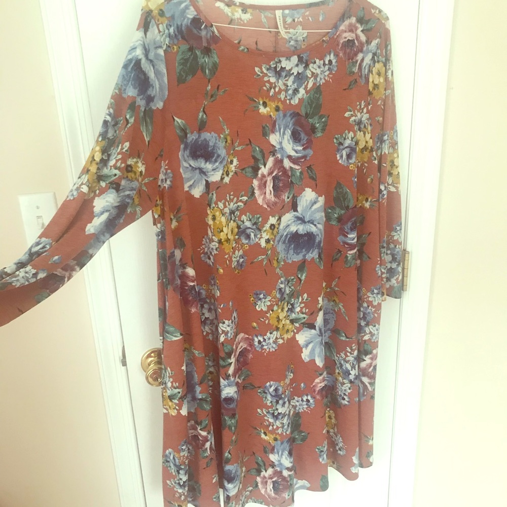 EMERALD floral dress 3X